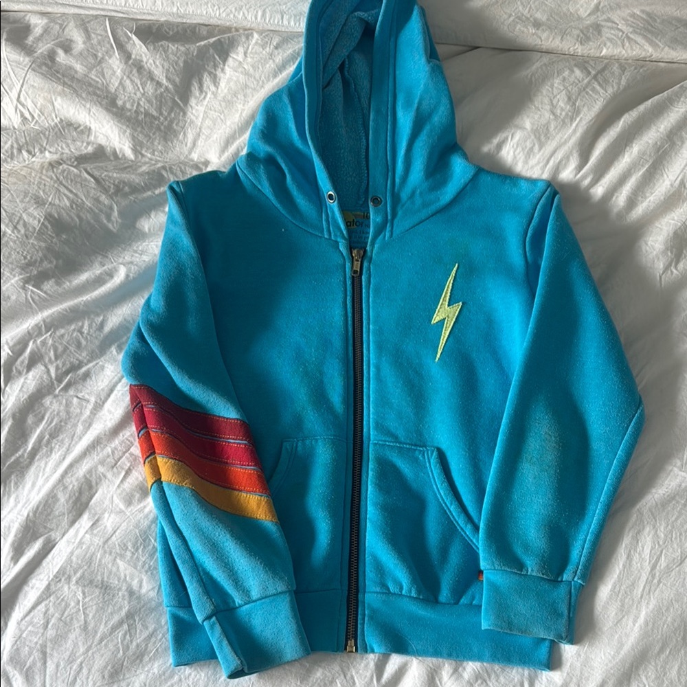 Aviator Nation Hoodie with Lightning Bolt Kids 10